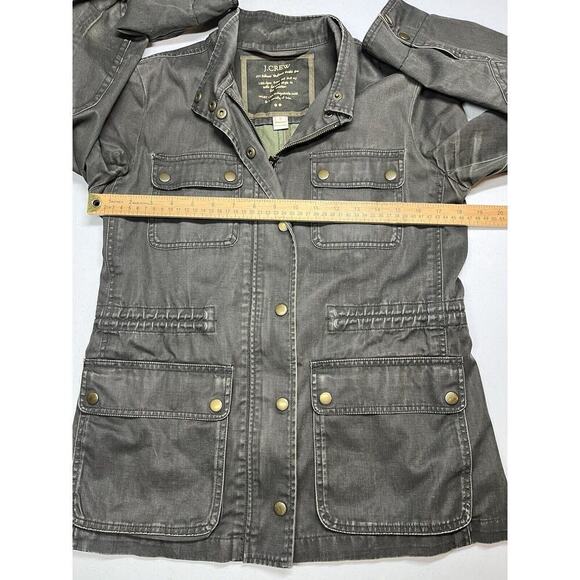 J. Crew Relaxed Boyfriend Field Jacket Chore Canvas Dark Size Smal - Picture 7 of 10